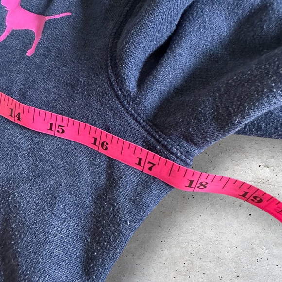 Victoria’s Secret Pink Love Pink Full Zip Navy Hoodie XS - Picture 5 of 8